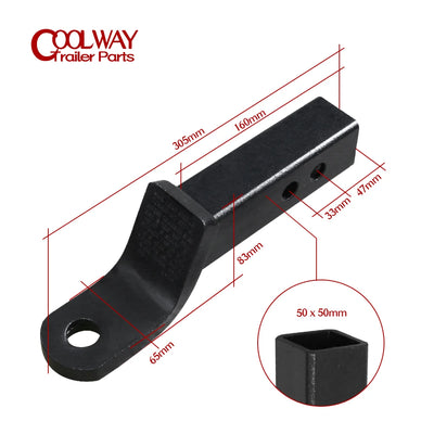 Attelage Boule 50 mm Support 2 Pouces 5000 lbs