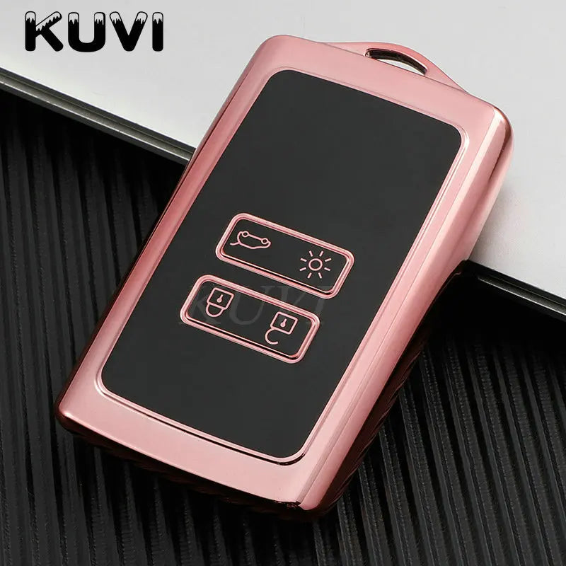 Étui de Protection Clé Renault TPU Koleos Kadjar Clio Captur Mégane Talisman Espace Zoé Scénic 4 Arkana Sandero