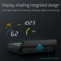 Affichage Tête Haute OBD2 GPS Voiture Compteur de Vitesse Q10