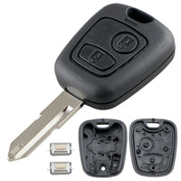 Coque de Clé Peugeot 106 206 306 406 Télécommande 2 Touches Version Complète