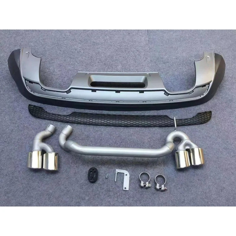Diffuseur de Pare-Chocs Arrière Look SQ3 avec Embouts d'Échappement Audi Q3 2013-2017