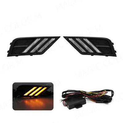Antibrouillard LED DRL VW Tiguan 2017-2019 Blanc Jaune