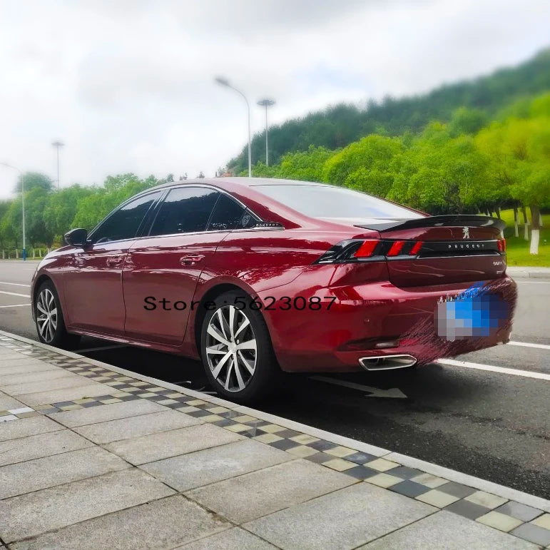 Becquet Peugeot 508 2019-2020 de Coffre en ABS Peint, Noir, Blanc, Rouge ou Aspect Carbone
