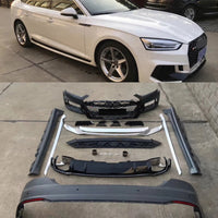 Kit Carrosserie Style RS5 Audi A5 B9 2017-2019 : Pare-Chocs Avant et Arrière et Jupes Latérales