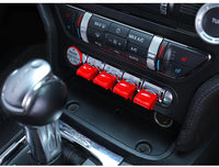 Cache Boutons Console Ford Mustang 2015-2020 Kit 4 Pièces