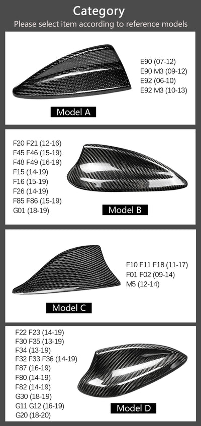 Antenne Aileron Requin Carbone BMW M2 M3 M4 Série 3 5