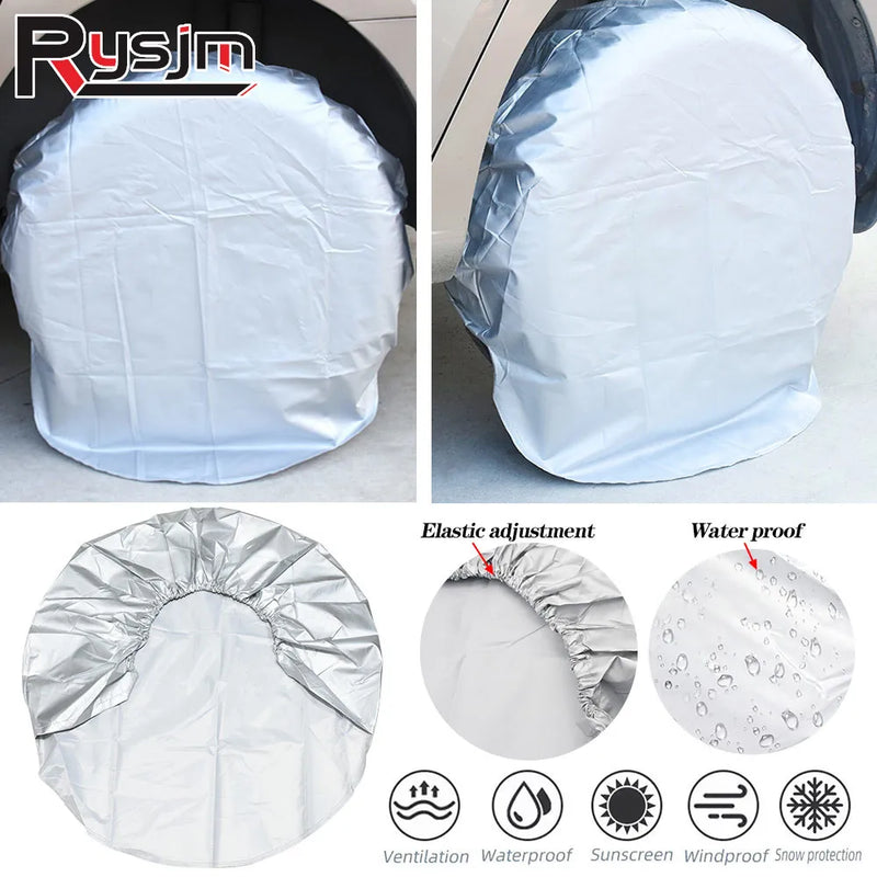 Housse de Protection Roue Voiture et Camping-Car Élastique