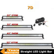 Barre LED Tout-Terrain 3 Rangées 7D 21 à 52 Pouces 270 à 675 W 12V 24V