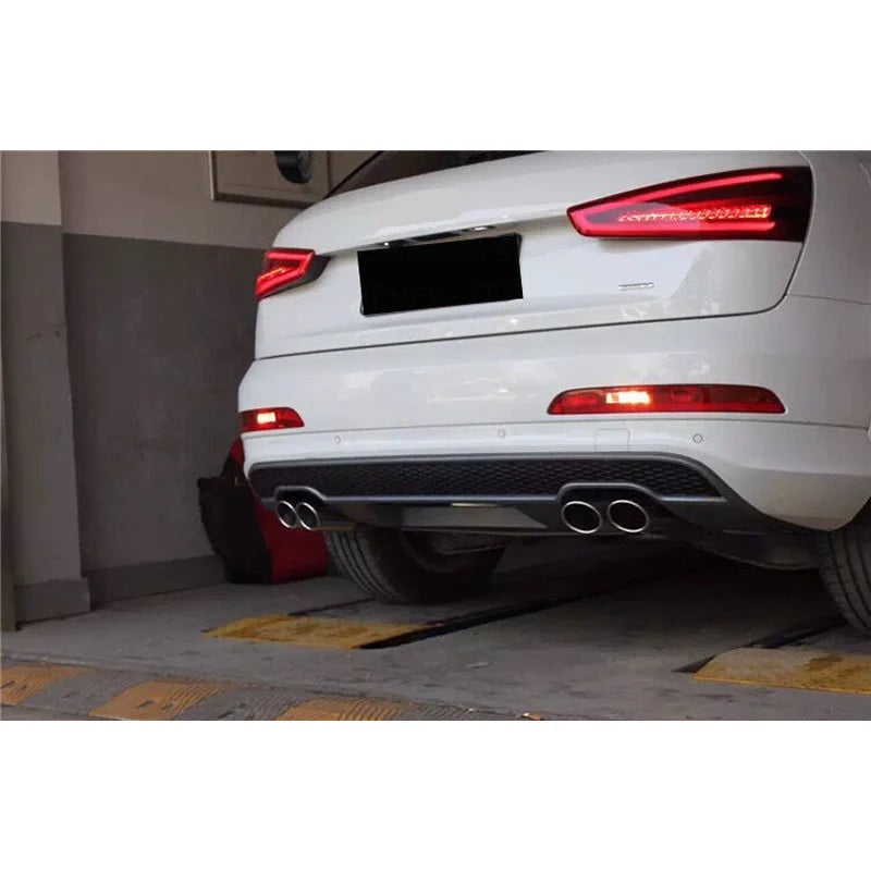 Diffuseur de Pare-Chocs Arrière Look SQ3 avec Embouts d'Échappement Audi Q3 2013-2017
