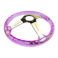 Volant Sport Acrylique Transparent 340 mm 14 Pouces Moyeu Néochrome