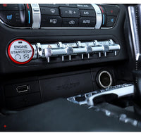 Cache Boutons Console Ford Mustang 2015-2020 Kit 4 Pièces