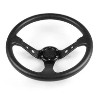 Volant Sport Universel 350 mm Cuir PU et Aluminium 14 Pouces