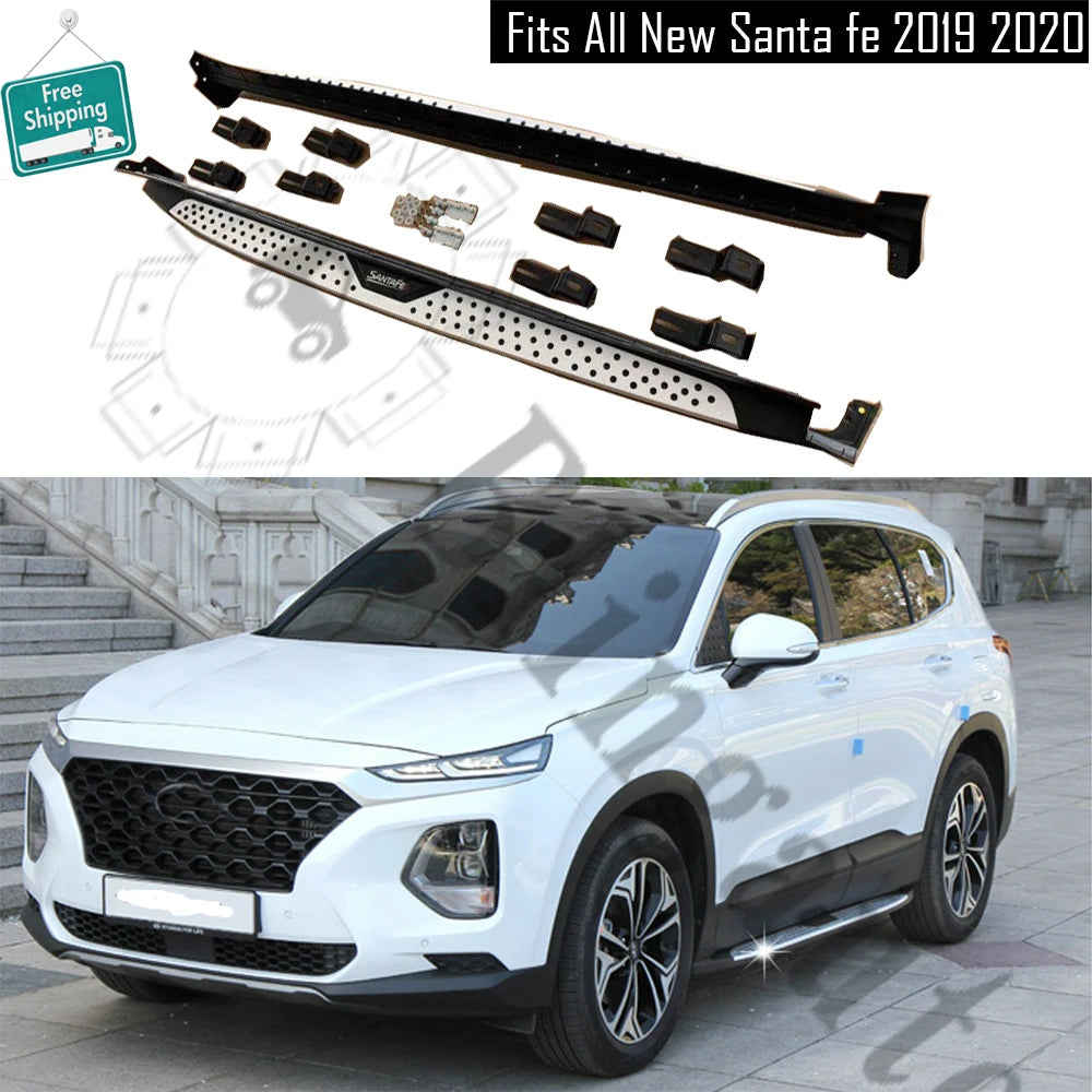 Marchepieds Latéraux Aluminium Hyundai Santa Fe 2019-2023