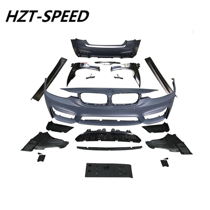Kit Carrosserie Style M3 BMW Série 3 F30 F35 E90 en PP Non Peint, Pare-Chocs Avant et Arrière, Jupes Latérales