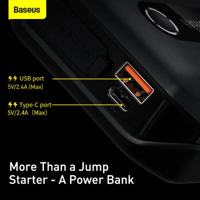 Baseus Démarreur de Batterie Voiture 1000A Portable 12V