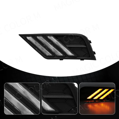 Antibrouillard LED DRL VW Tiguan 2017-2019 Blanc Jaune