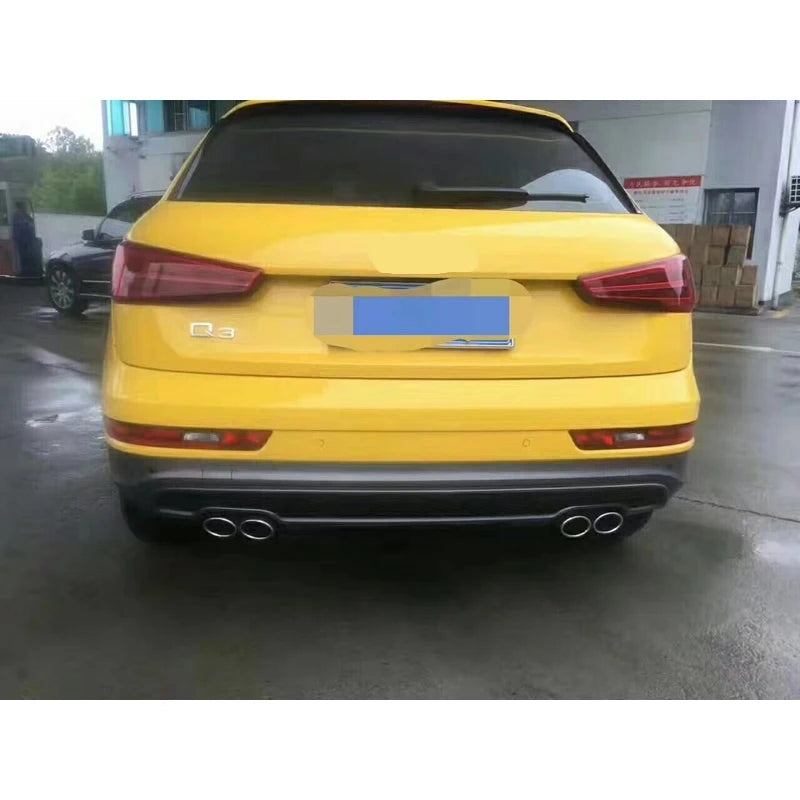 Diffuseur de Pare-Chocs Arrière Look SQ3 avec Embouts d'Échappement Audi Q3 2013-2017