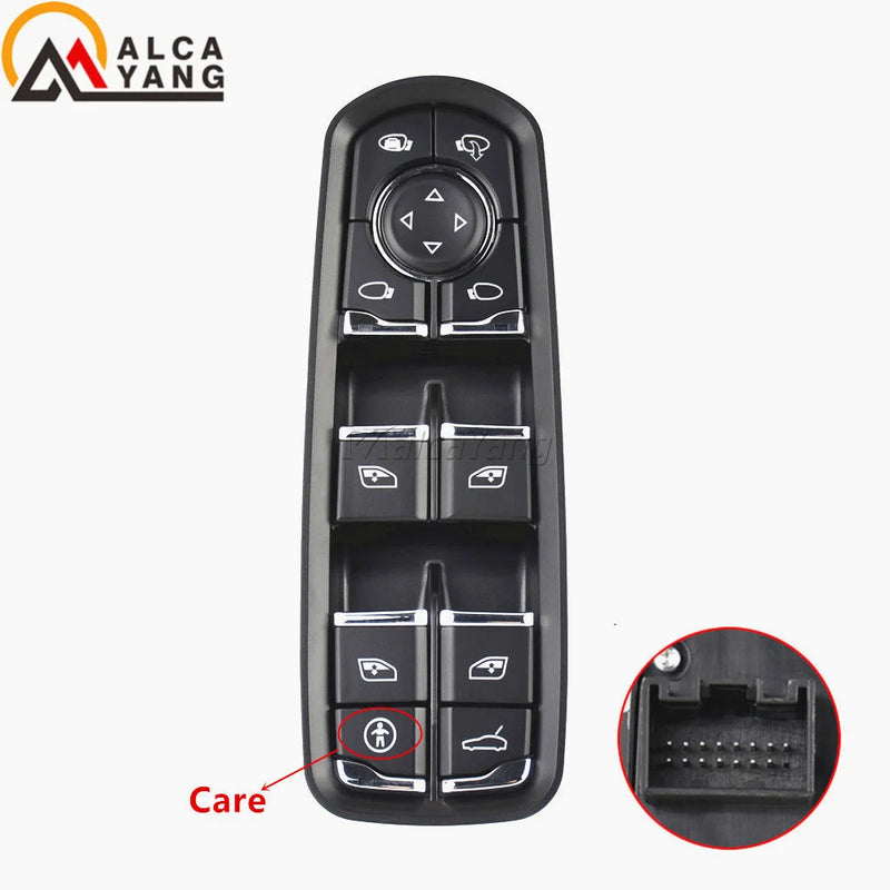 Bouton Lève-Vitre Porsche Panamera Cayenne Macan 7PP959858MDML — vue de trois quarts