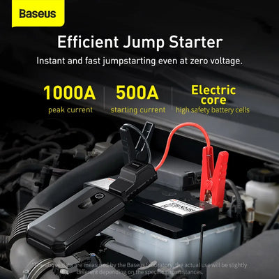 Baseus Démarreur de Batterie Voiture 1000A Portable 12V