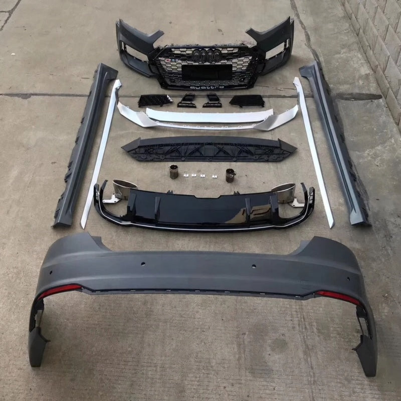 Kit Carrosserie Style RS5 Audi A5 B9 2017-2019 : Pare-Chocs Avant et Arrière et Jupes Latérales