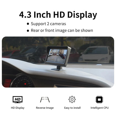 Caméra de Recul Écran LCD 4.3 Pouces Hippcron