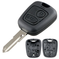 Coque de Clé Peugeot 106 206 306 406 Télécommande 2 Touches Version Complète
