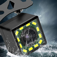 Kit Caméra de Recul Écran Rabattable 5 Pouces 12 LED Vision Nocturne
