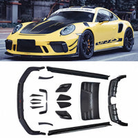 Kit Carrosserie Style GT3 RS Porsche 911 Carrera 991.2, Pare-chocs Avant et Jupes Latérales
