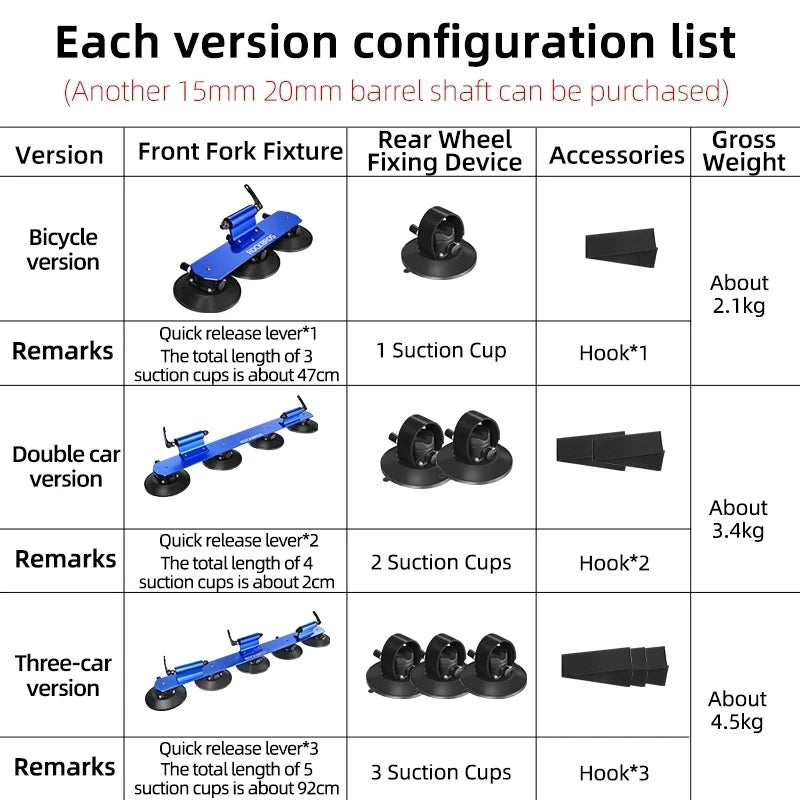 Porte-Vélos de Toit ROCKBROS à Ventouses