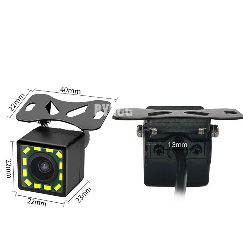 Kit Caméra de Recul Écran Rabattable 5 Pouces 12 LED Vision Nocturne