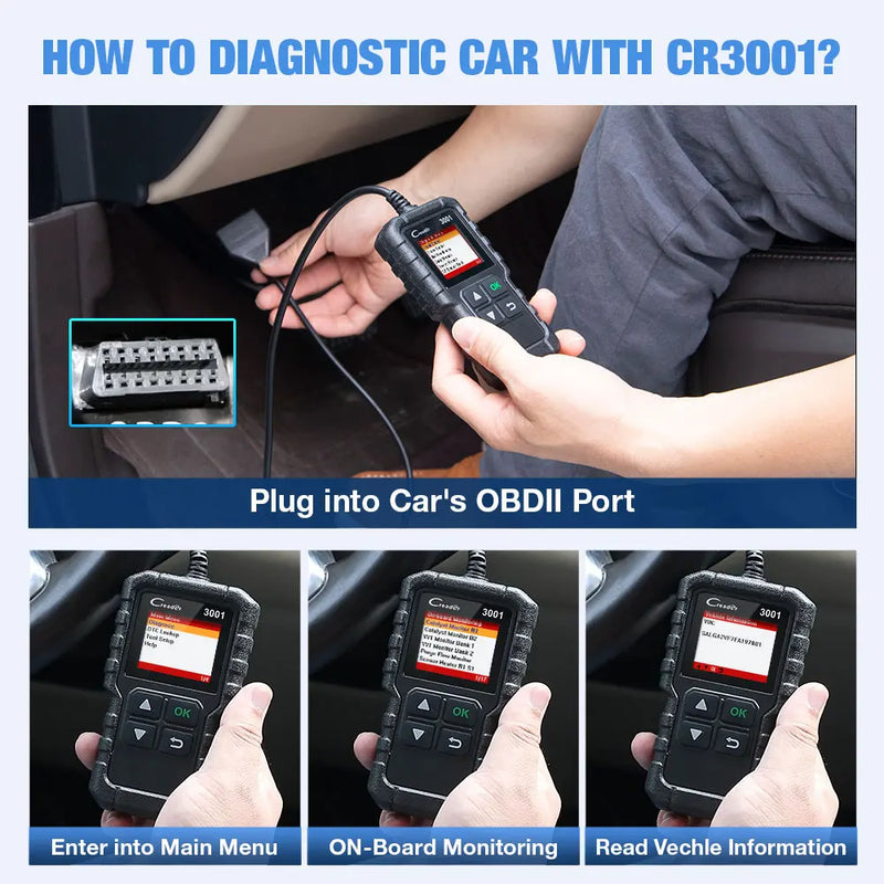 OBD2-Scanner LAUNCH Creader CR3001 Farbdisplay