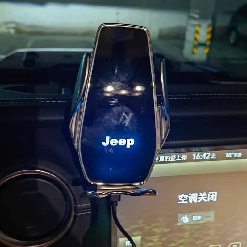 Support Téléphone Chargeur Sans Fil Jeep 15W