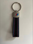 Porte-clés BMW M Noir Coutures Tricolores