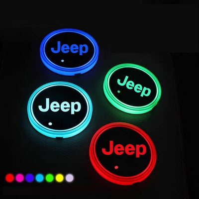Porte-gobelet LED Jeep 7 couleurs USB éclairage intérieur - vue 6