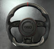 Volant Audi Sport Carbone Alcantara Coutures Rouges