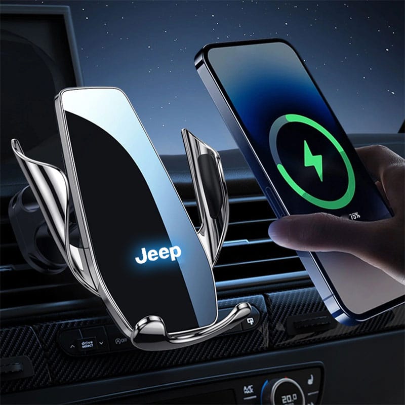 Support Téléphone Chargeur Sans Fil Jeep 15W