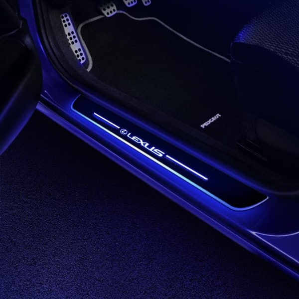 Seuils porte LED Lexus sans fil 7 couleurs changeantes magnétiques