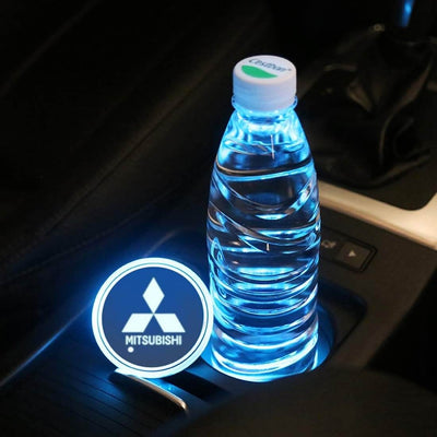 Porte-gobelet LED Mitsubishi 7 couleurs éclairage logo voiture - vue 6
