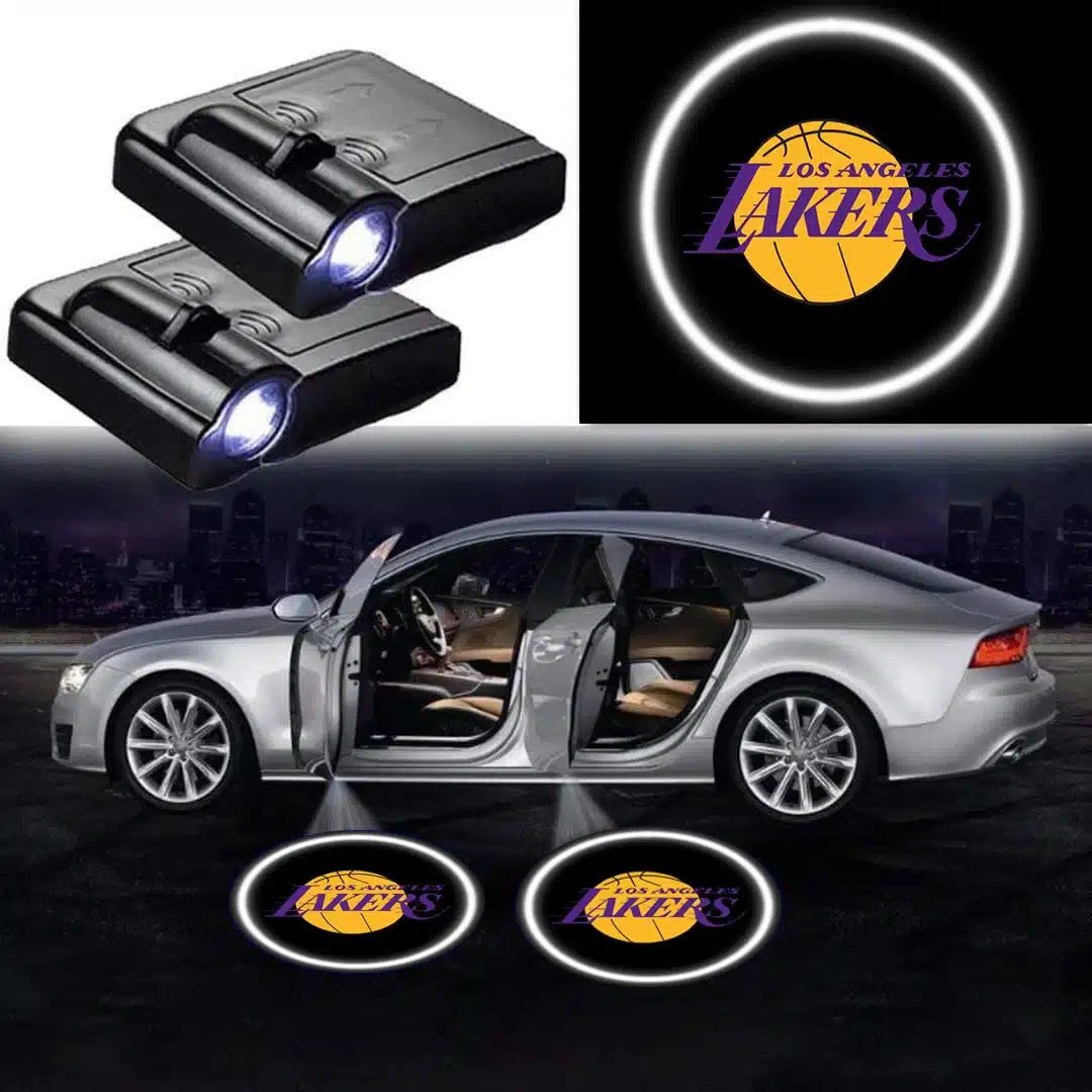 Projecteurs LED Porte Voiture NBA Lakers - Pack 2, Haute Définition