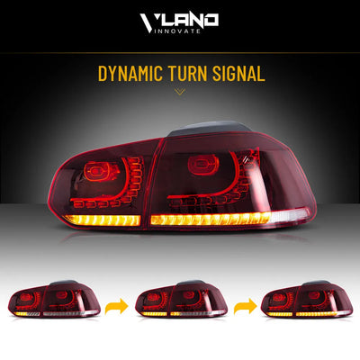 Feux Arrière LED VW Golf 6 MK6 2010-2014 Séquentiels Paire