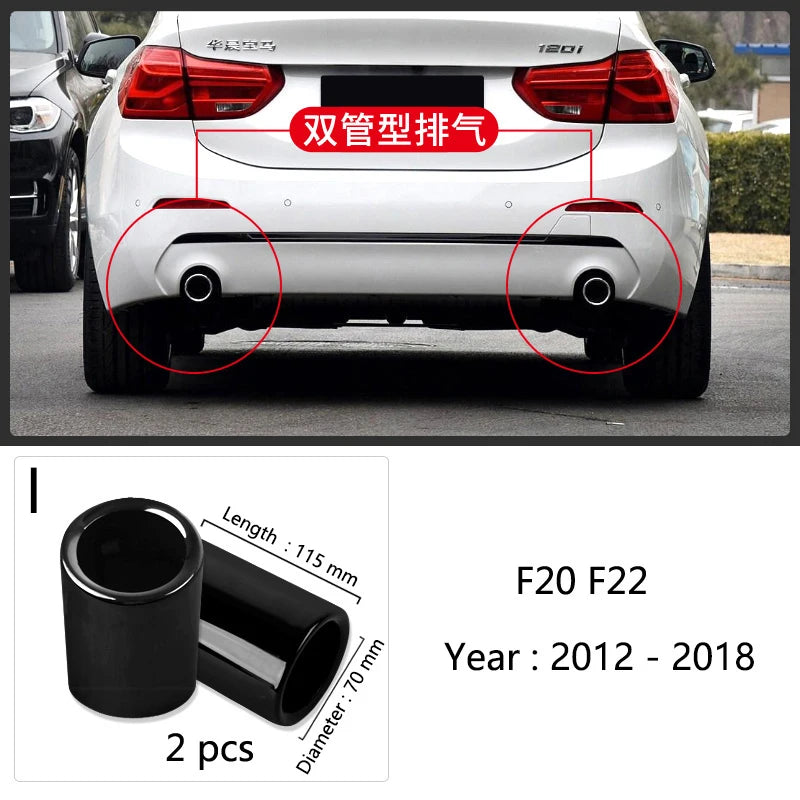 Embout d'Échappement BMW F20 F30 F32 X1 Acier Inoxydable