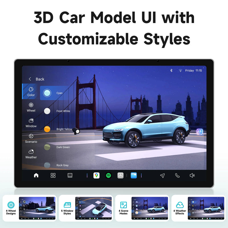 Autoradio Android Ford Mustang 2010-2014 Écran 2K CarPlay Sans Fil Caméra ADAS 360 GPS