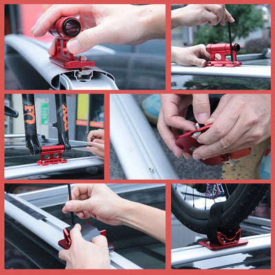 Porte-Vélos de Toit ALLTOO Fixation Fourche 60 kg