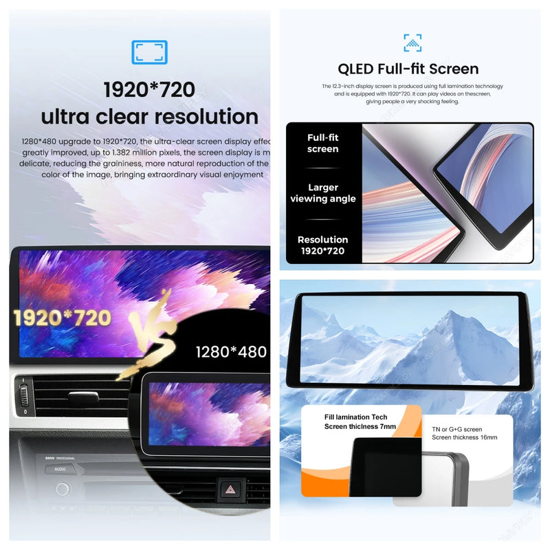 Autoradio Android BMW Série 7 F01 F02 — gros plan