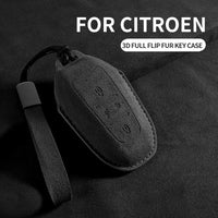Coque de Clé Peugeot Citroën Suédine Clé Repliable ou Fixe 3 Touches