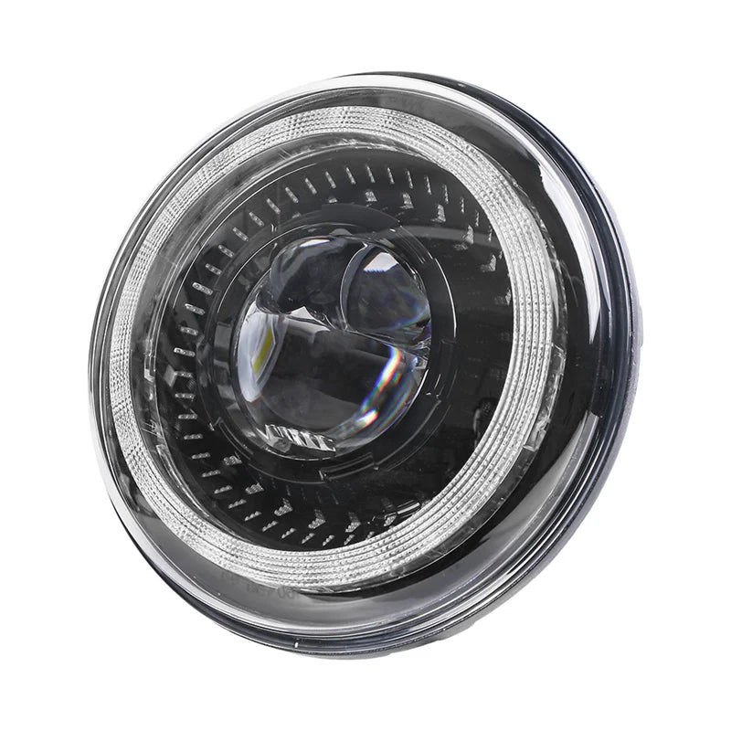Phare Rond LED 7 Pouces Land Rover Defender Lada Niva Uaz Hunter 4x4 Anneau Halo Feu de Route Unité