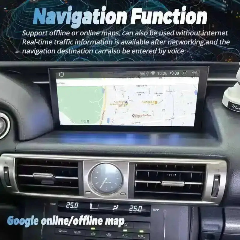 Autoradio Android 14 Écran 10,25 Pouces Lexus IS RC 200 250 200t 300h 2013-2020 CarPlay DSP