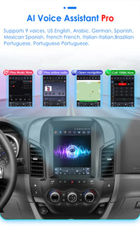 Autoradio Android Ford Ranger 2012-2015 Écran Vertical 9,7 Pouces CarPlay Sans Fil GPS DSP