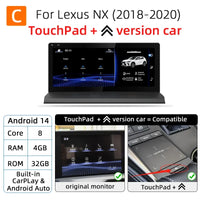 Autoradio Android 14 Lexus NX 200 200t 300h 2014-2021 Écran 10,25 Pouces CarPlay DSP GPS