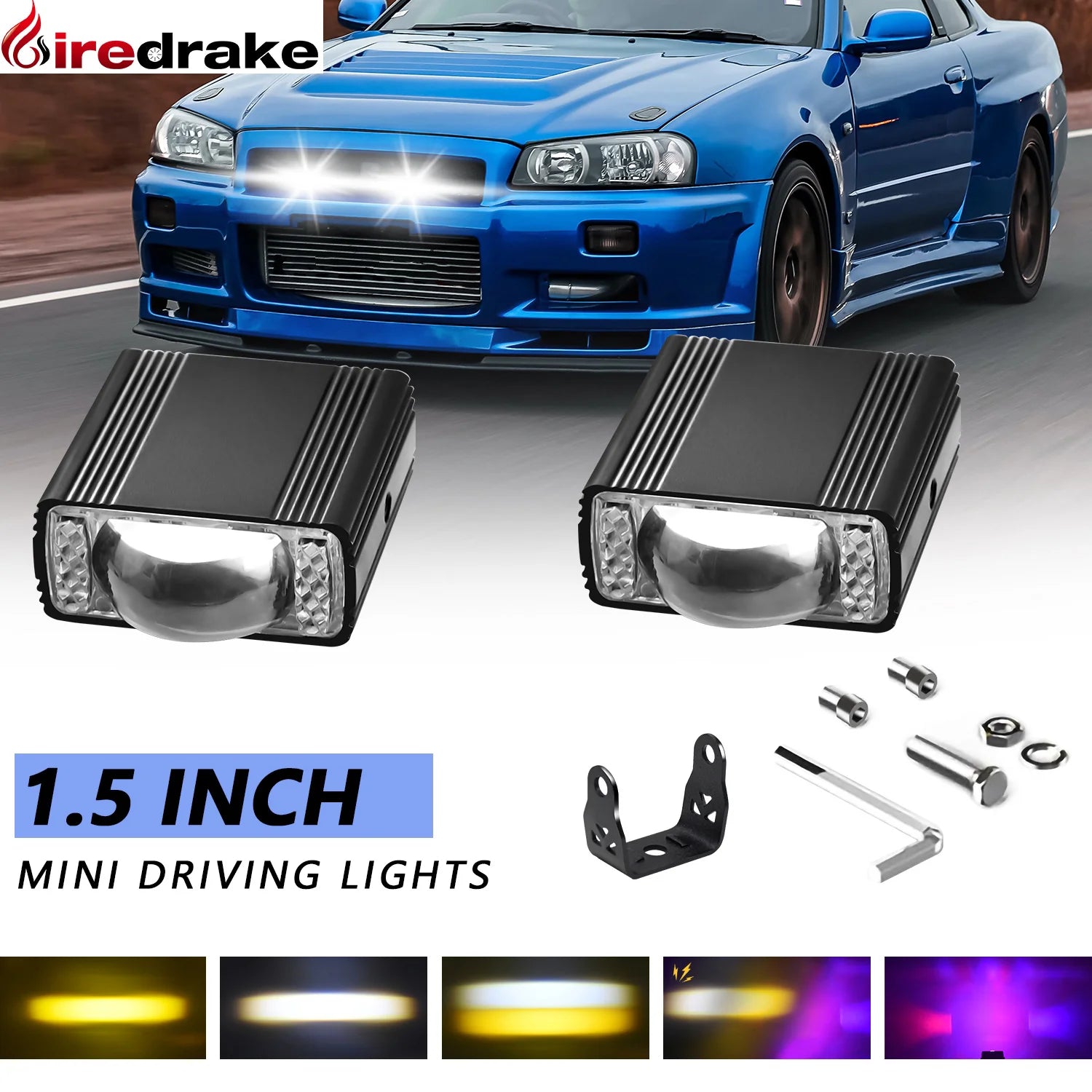 Éclairage Auxiliaire LED DRL 120W 12000LM Voiture